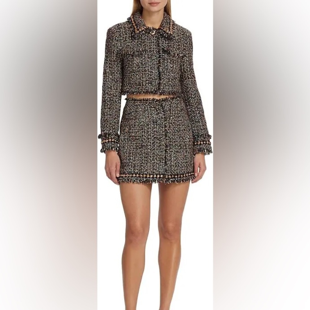 Cinq A Sept Women's Odette Tweed Crop Jacket - SZ 16 - Picture 3 of 8